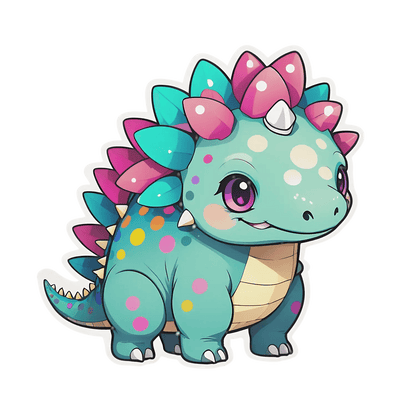 Colorful Dinosaur - Sticker - Heat Press Transfer