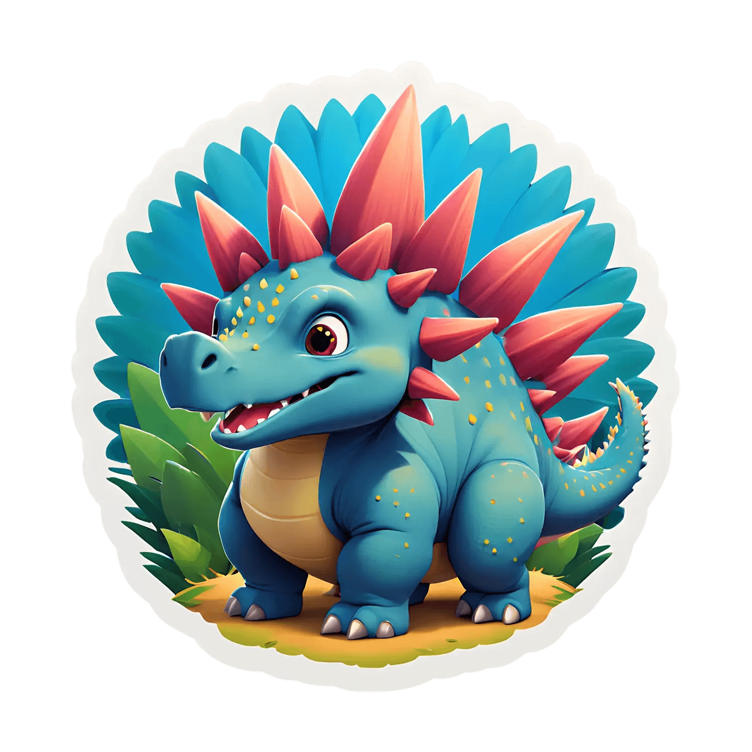 Colorful Dinosaur Sticker - Kids' Favorite - Heat Press Transfer