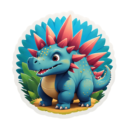 Colorful Dinosaur Sticker - Kids' Favorite - Heat Press Transfer