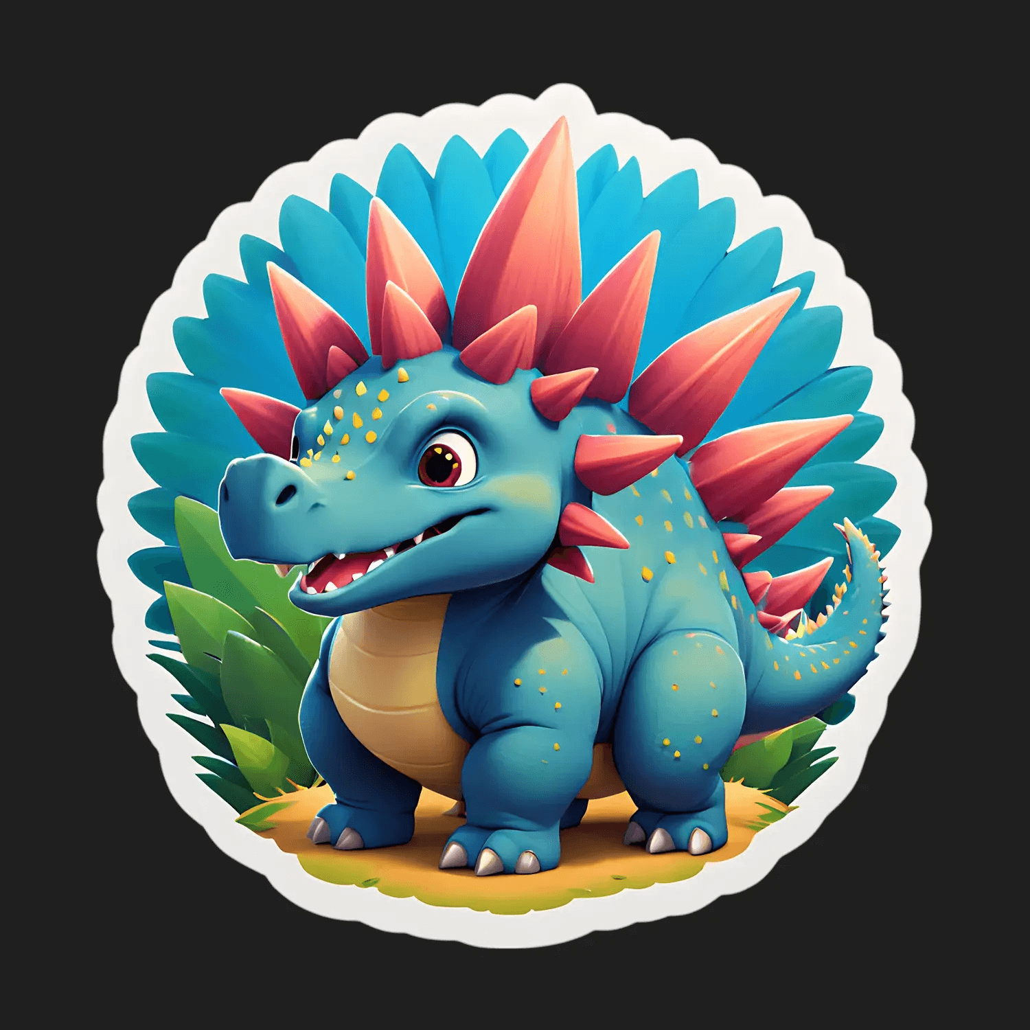 Colorful Dinosaur Sticker - Kids' Favorite - Heat Press Transfer