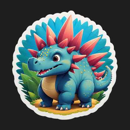 Colorful Dinosaur Sticker - Kids' Favorite - Heat Press Transfer