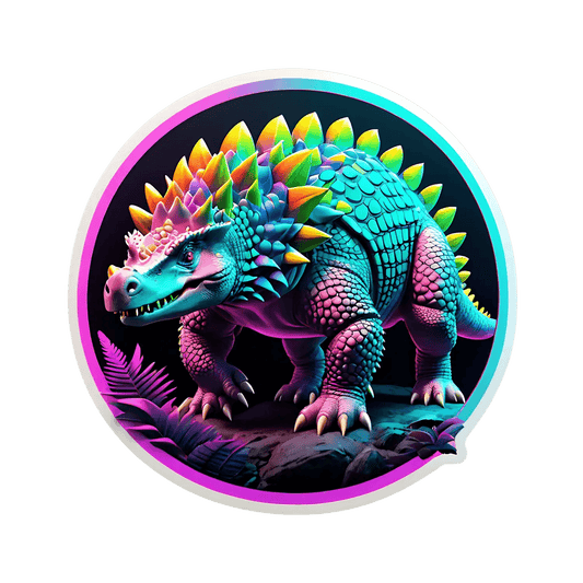 Colorful Dinosaur Sticker - UV Decor - Heat Press Transfer