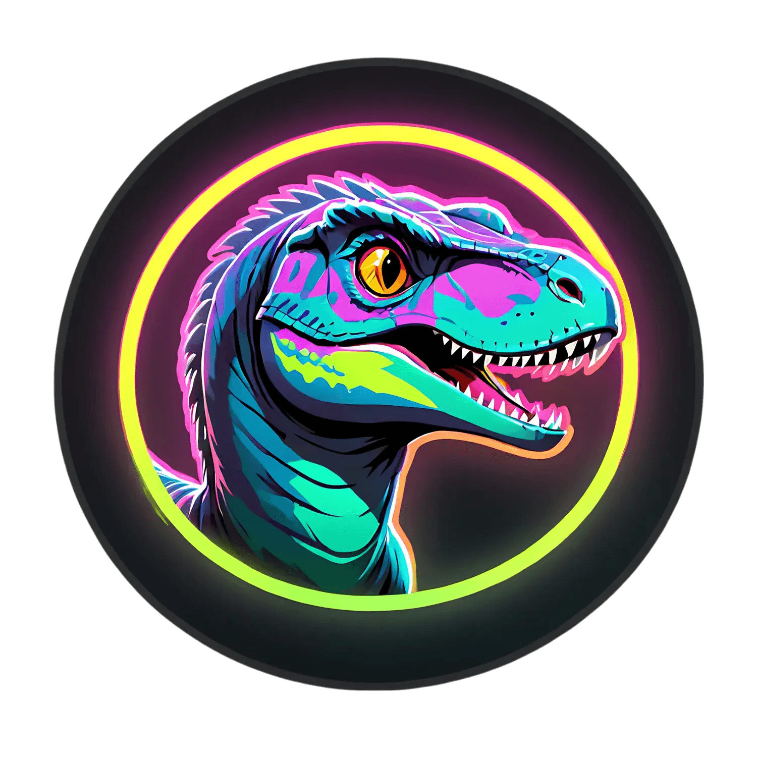 Colorful Dinosaur - Vibrant Sticker - Heat Press Transfer
