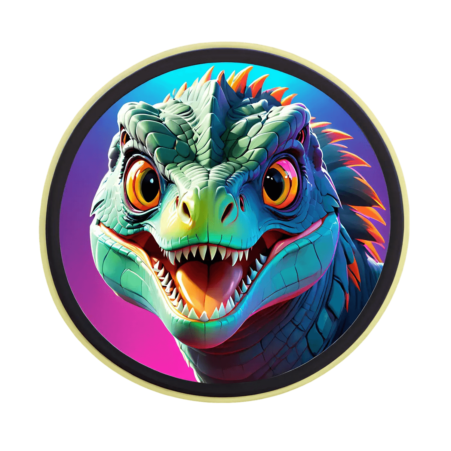Colorful Dragon Sticker - Vibrant Appeal - Heat Press Transfer