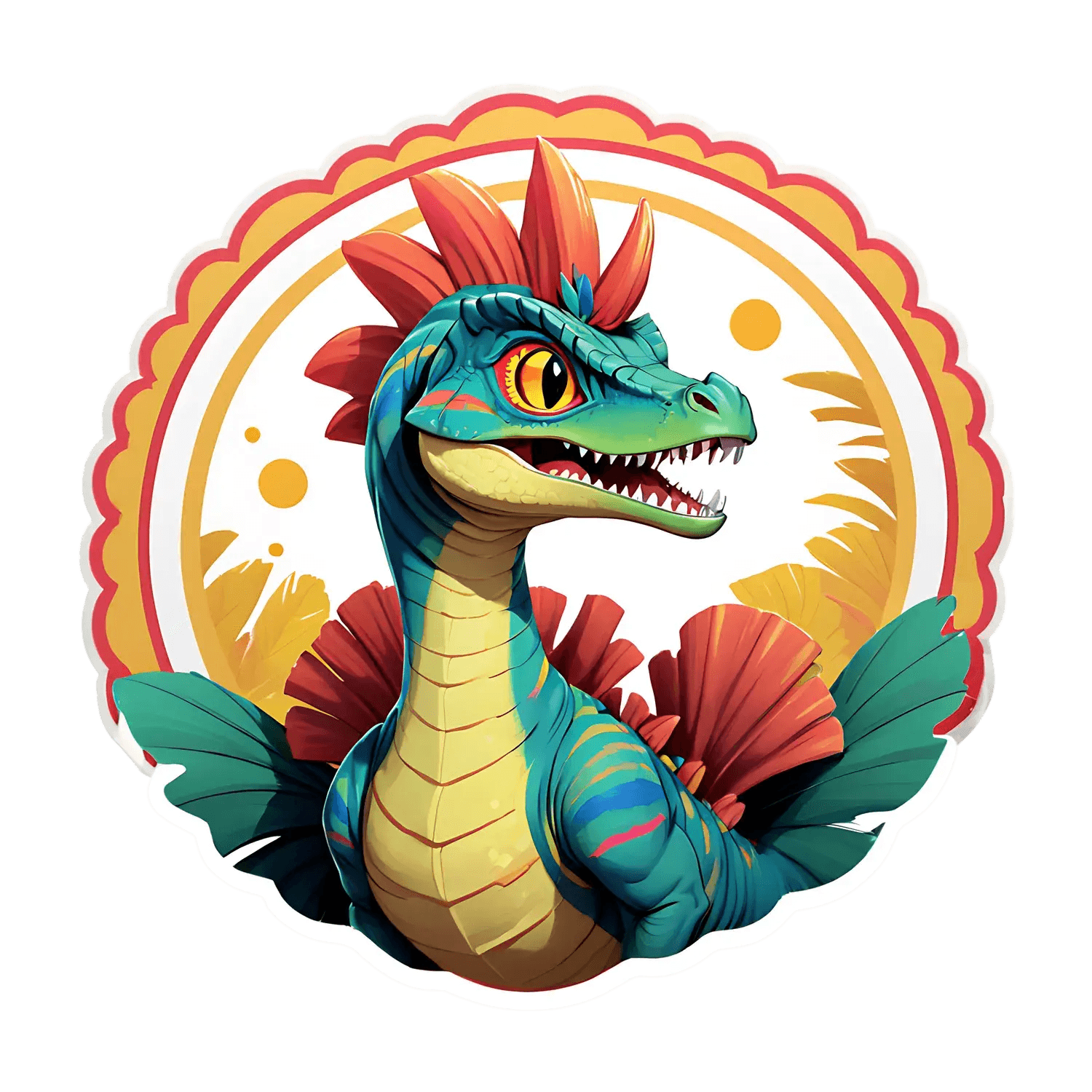 Colorful Dragon Sticker - Vibrant and Eye-Catching - Heat Press Transfer