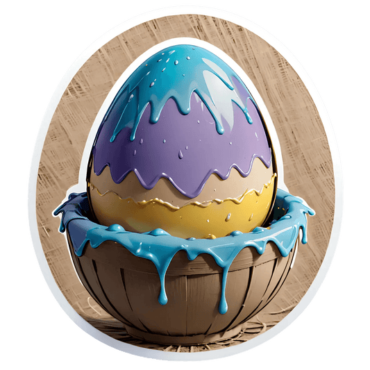 Colorful Dripping Egg - Sticker - Heat Press Transfer