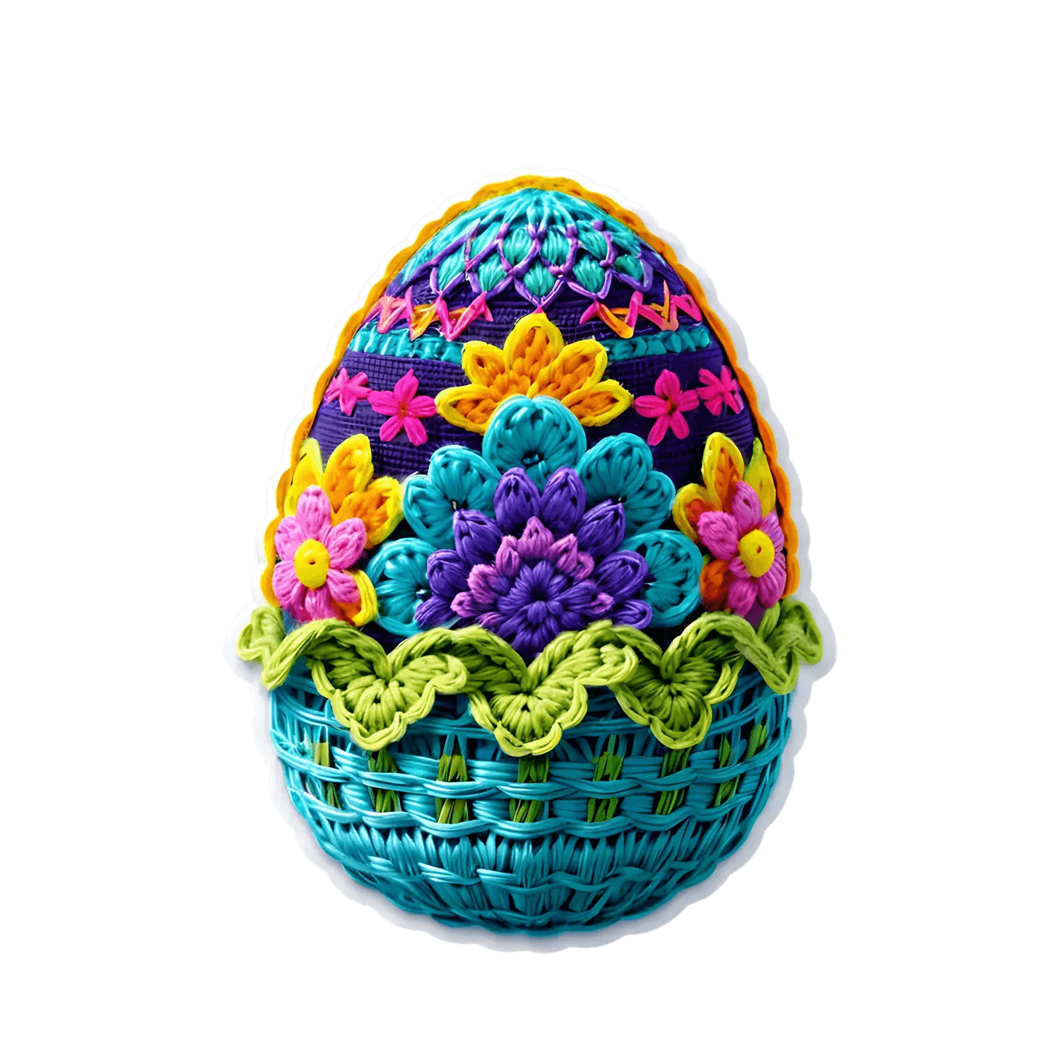 Colorful Easter Basket - Sticker - Heat Press Transfer