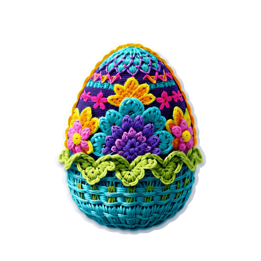 Colorful Easter Basket - Sticker - Heat Press Transfer