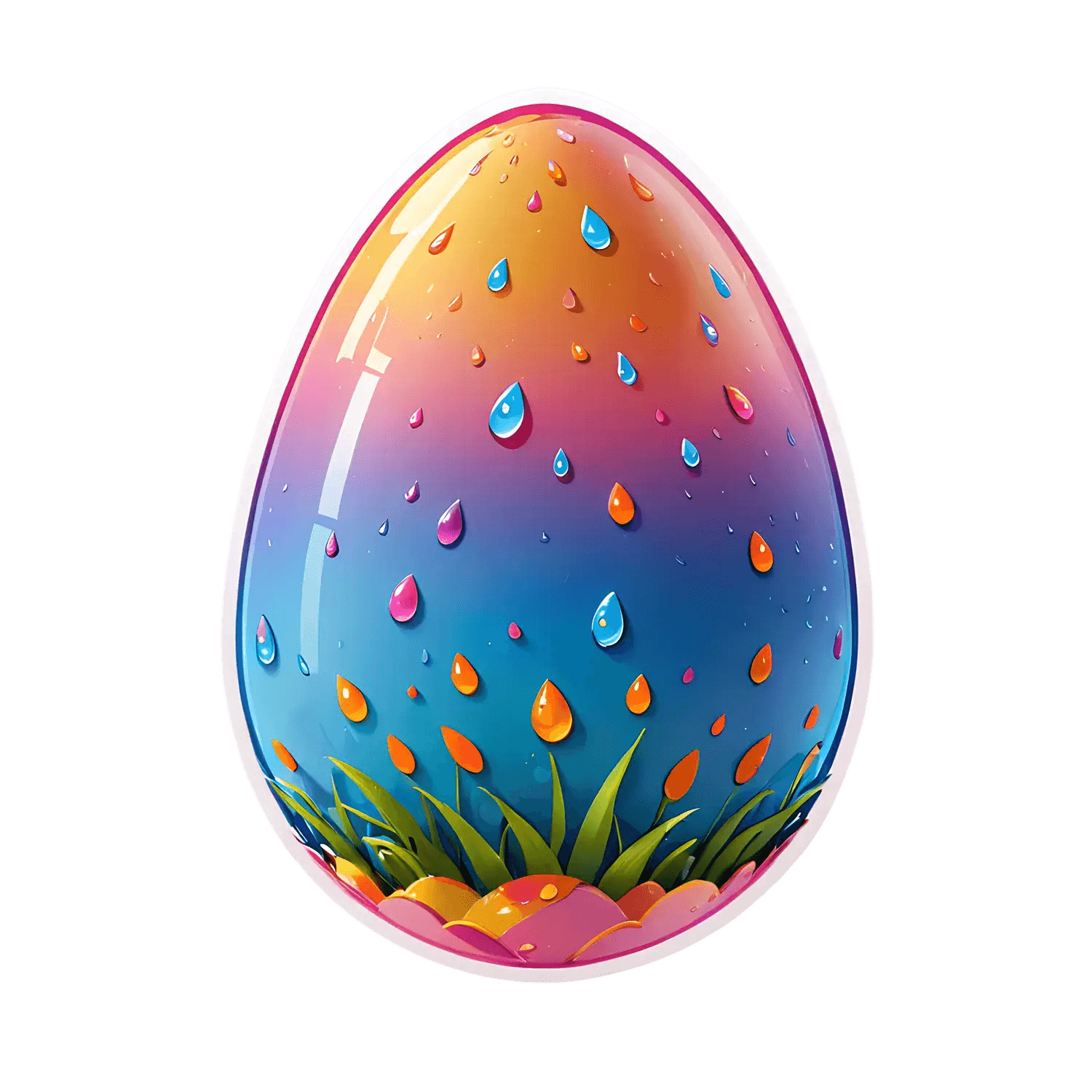 Colorful Easter Egg - Sticker - Heat Press Transfer