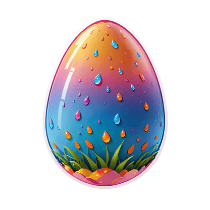 Colorful Easter Egg - Sticker - Heat Press Transfer