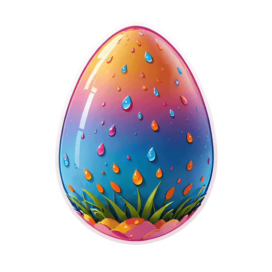 Colorful Easter Egg - Sticker - Heat Press Transfer