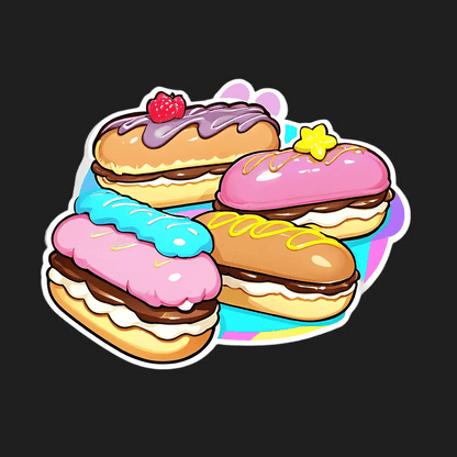 Colorful Eclair Sticker - UV DTF Decor - Heat Press Transfer