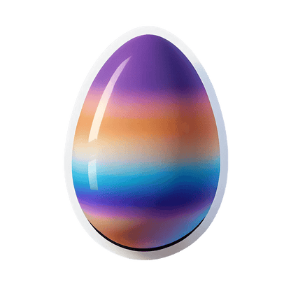 Colorful Egg Sticker - UV DTF - Heat Press Transfer
