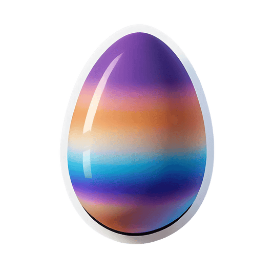 Colorful Egg Sticker - UV DTF - Heat Press Transfer