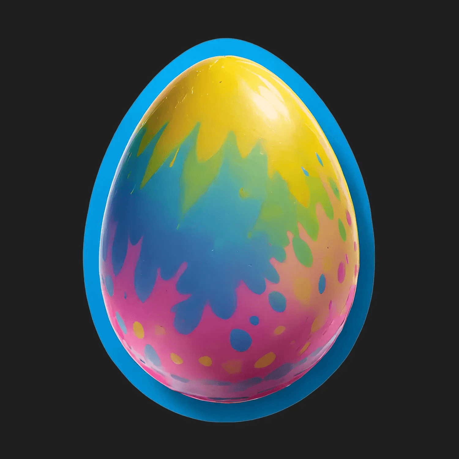 Colorful Egg - UV DTF Sticker - Heat Press Transfer