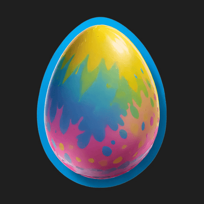 Colorful Egg - UV DTF Sticker - Heat Press Transfer