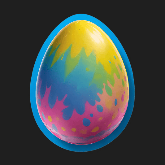 Colorful Egg - UV DTF Sticker - Heat Press Transfer