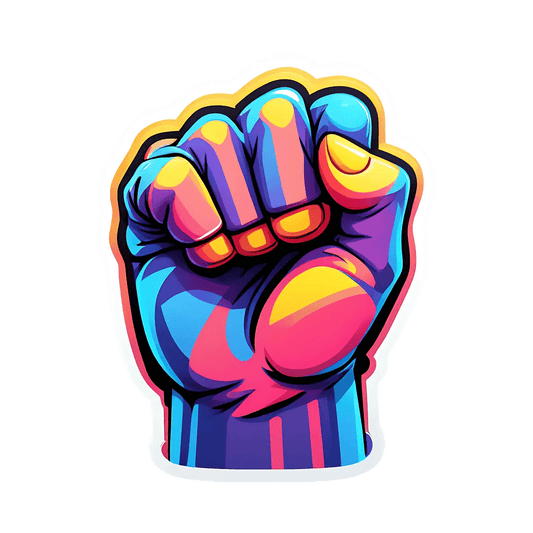 Colorful Fist - Sticker - Heat Press Transfer