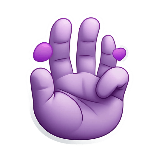 Colorful Hand Gesture - Sticker - Heat Press Transfer