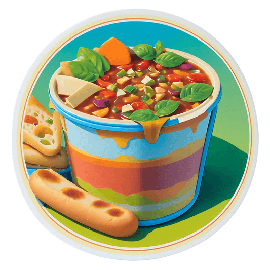 Colorful Minestrone - Soup Sticker - Heat Press Transfer