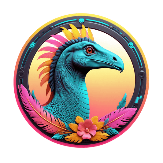 Colorful Parasaurolophus - Sticker - Heat Press Transfer