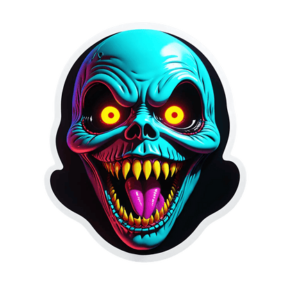 Colorful Skull Sticker - UV DTF - Heat Press Transfer