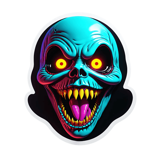 Colorful Skull Sticker - UV DTF - Heat Press Transfer