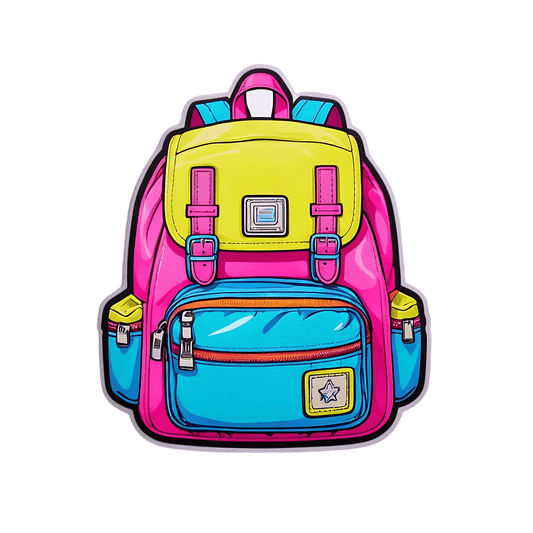 Colorful Backpack - UV Sticker - Heat Press Transfer