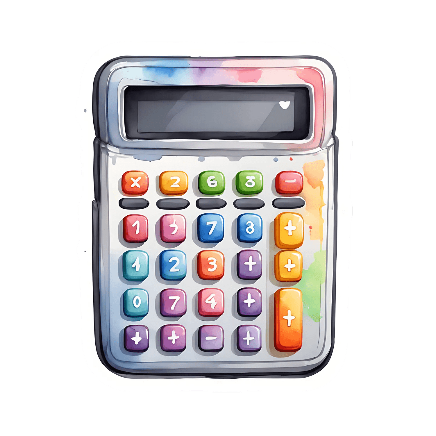 Colorful Calculator - Sticker - Heat Press Transfer