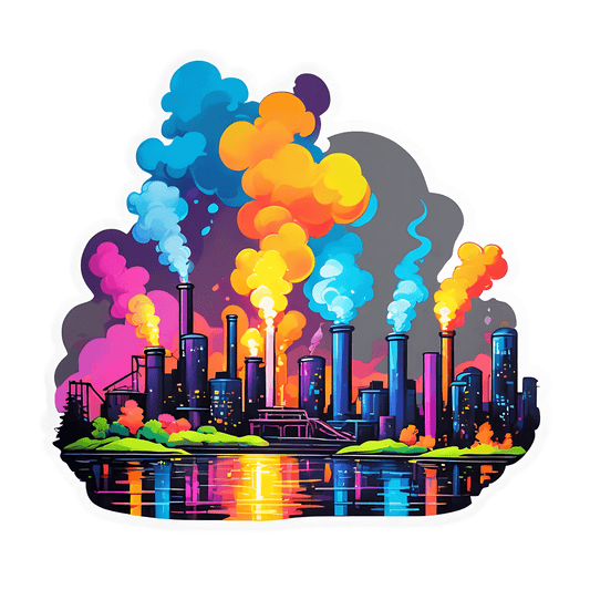 Colorful Cityscape - UV Sticker - Heat Press Transfer