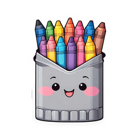 Colorful Crayons - Sticker - Heat Press Transfer