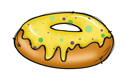 Colorful Donut - DTF Ready to Press - Heat Press Transfer
