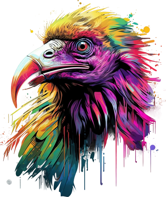 Colorful Eagle Art - DTF Ready to Press - Heat Press Transfer