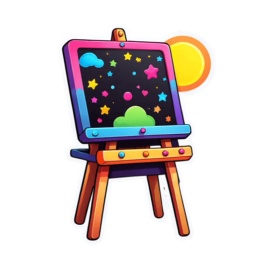 Colorful Easel - Creative Sticker - Heat Press Transfer