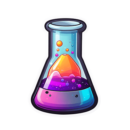 Colorful Erlenmeyer - Sticker - Heat Press Transfer