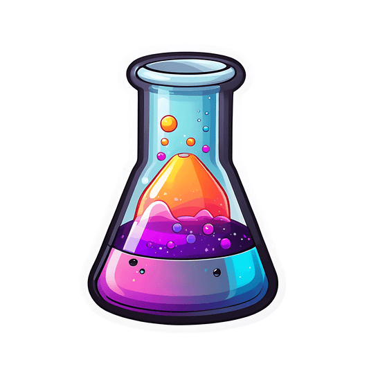 Colorful Erlenmeyer - Sticker - Heat Press Transfer