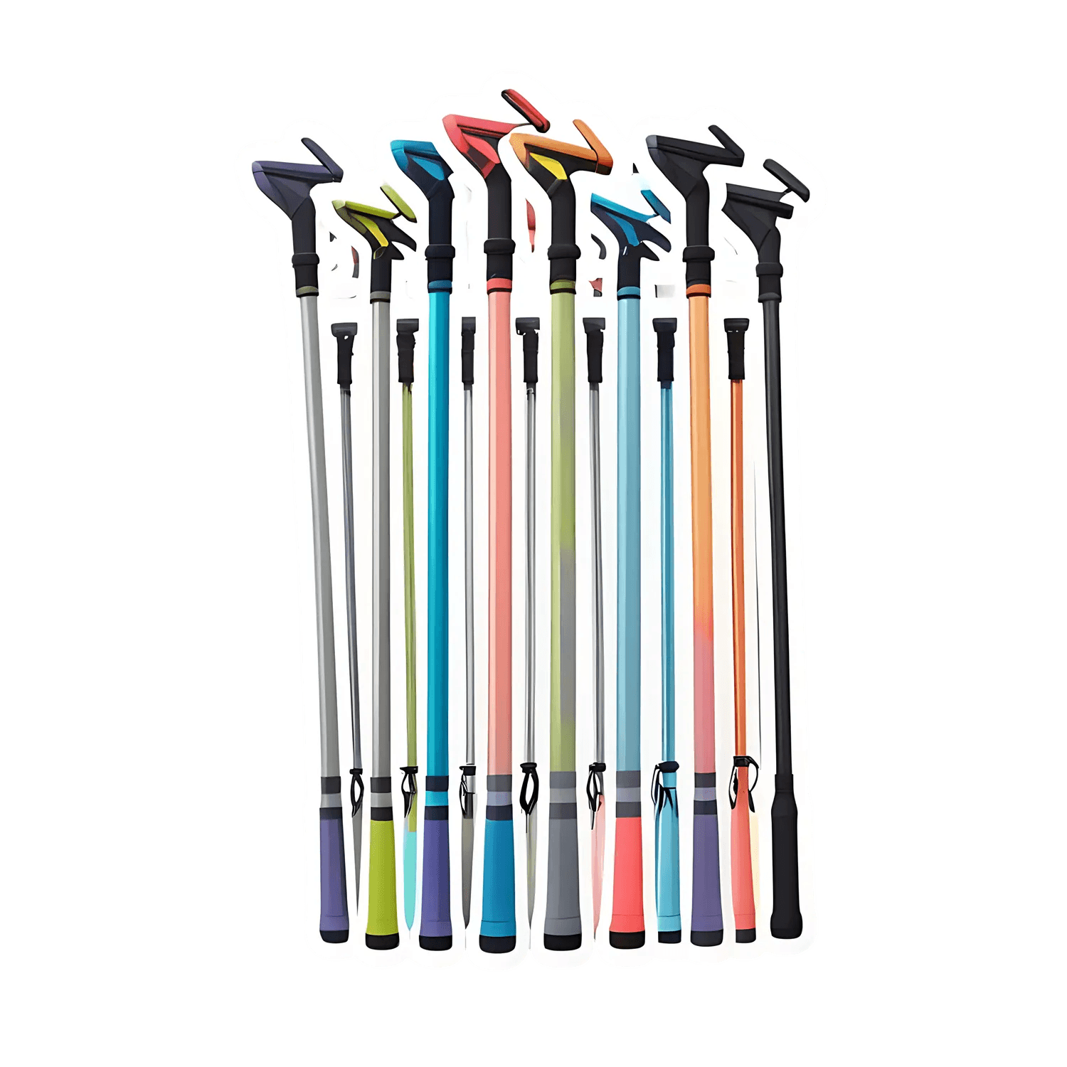 Colorful Golf Clubs - Sticker - Heat Press Transfer