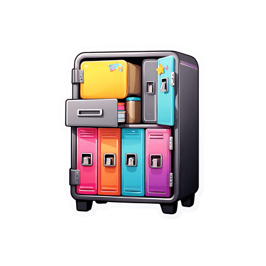 Colorful Lockers - UV DTF Sticker - Heat Press Transfer