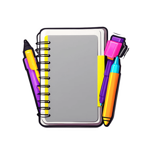 Colorful Notebooks - Sticker Set - Heat Press Transfer