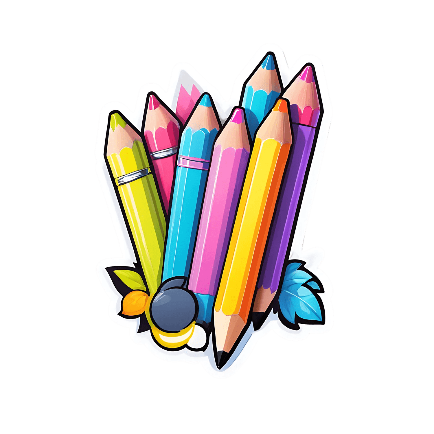 Colorful Pencils - Sticker - Heat Press Transfer