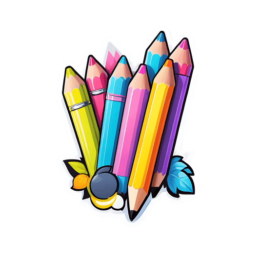 Colorful Pencils - Sticker - Heat Press Transfer