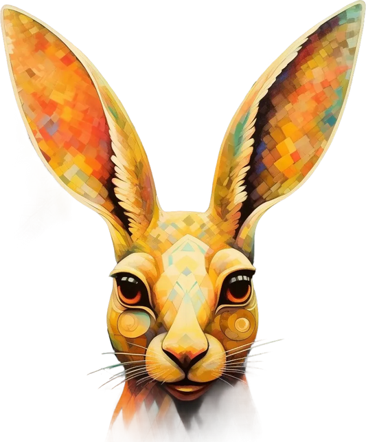 Colorful Rabbit - DTF Ready to Press - Heat Press Transfer