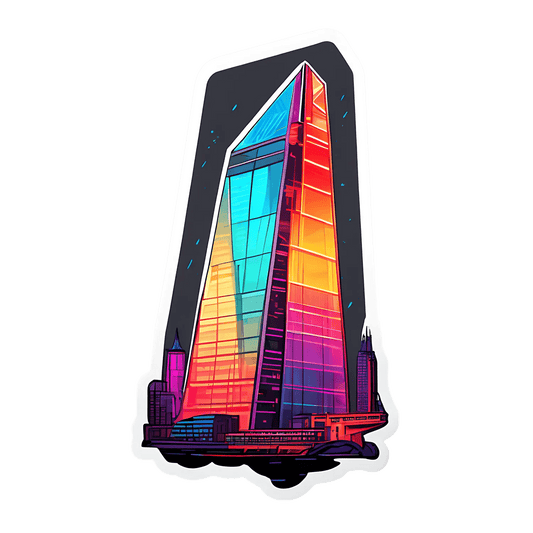 Colorful Skyscraper - UV DTF Sticker - Heat Press Transfer