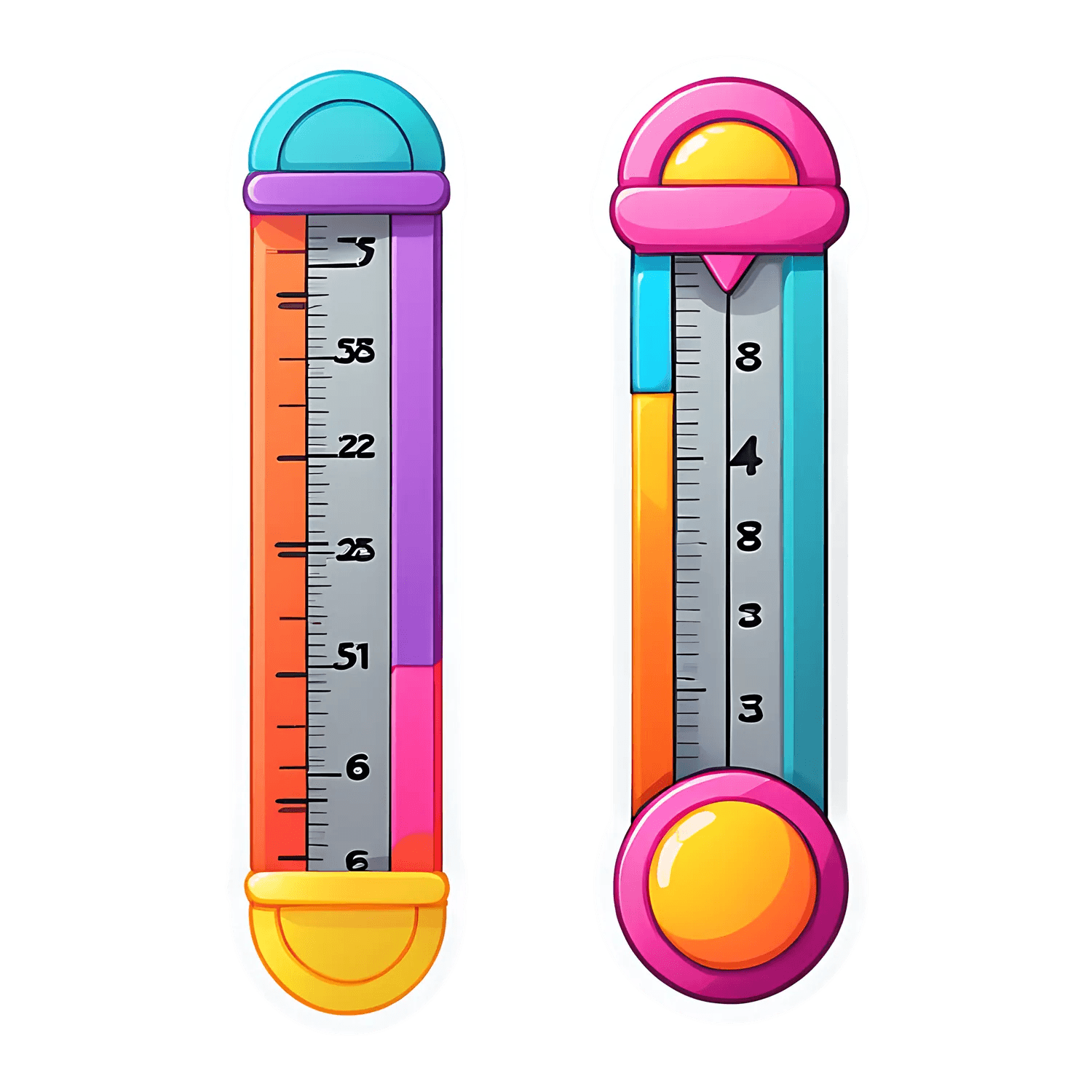 Colorful Thermometer - UV DTF Sticker - Heat Press Transfer