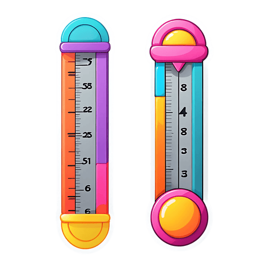 Colorful Thermometer - UV DTF Sticker - Heat Press Transfer