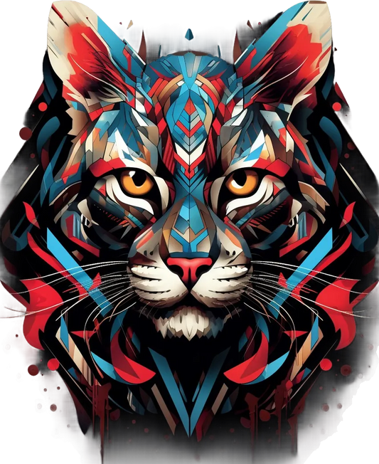 Colorful Tiger Art - DTF Ready to Press - Heat Press Transfer