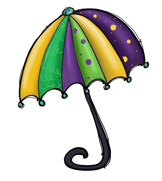 Colorful Umbrella - DTF Ready to Press - Heat Press Transfer