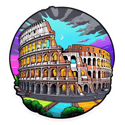 Colosseum Nightfall - Sticker - Heat Press Transfer