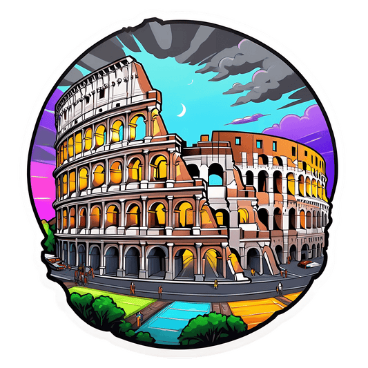 Colosseum Nightfall - Sticker - Heat Press Transfer