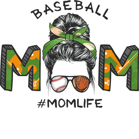 Cool Baseball Mom Design - DTF Ready To Press - Heat Press Transfer